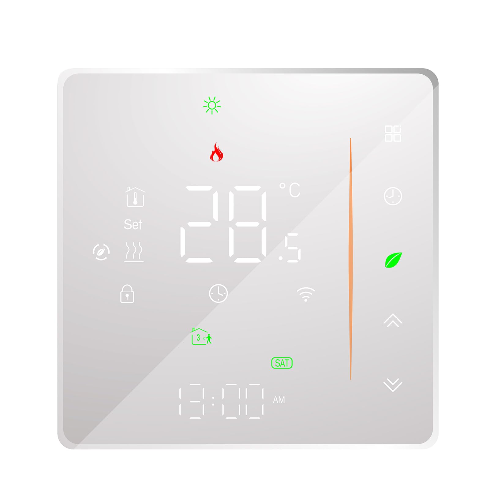 Hyuduo Termostato WiFi Inteligente con Pantalla LED Multicolor,