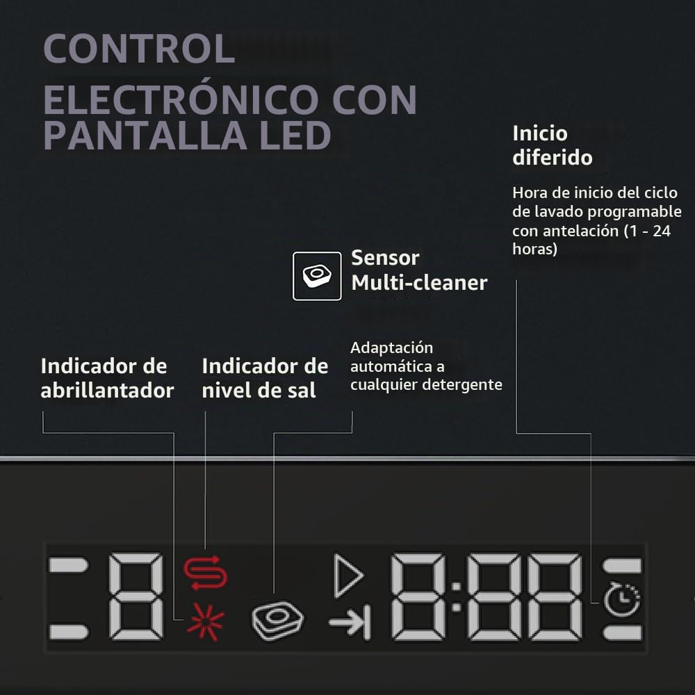 TEKA Lavavajillas Integrable XL 90 cm Sliding Door, 15 Cubiertos, 9 Programas, Panel LED, Motor Inverter, Beam on Floor, DFI 46950 XL