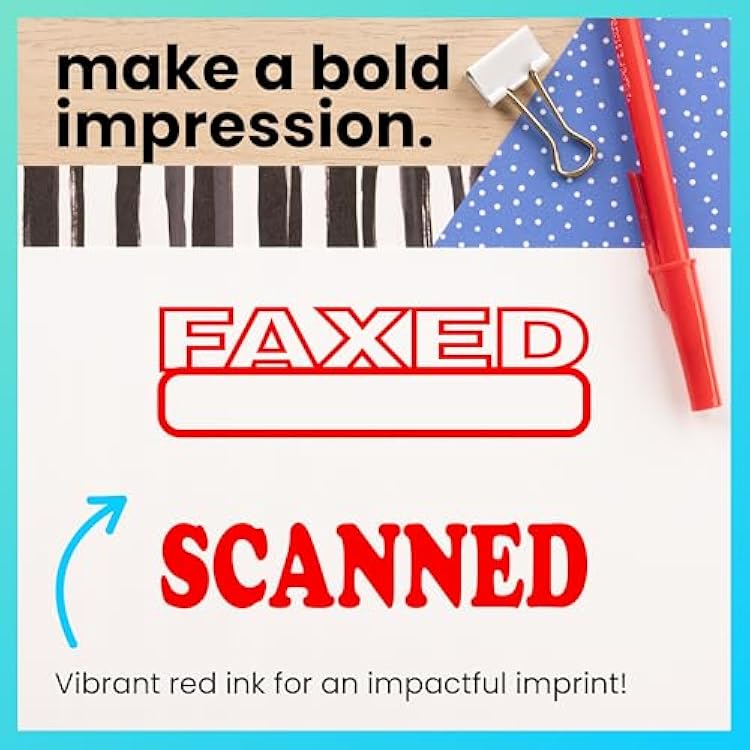 ExcelMark Paid Self Inking Rubber Stamp - Red Ink