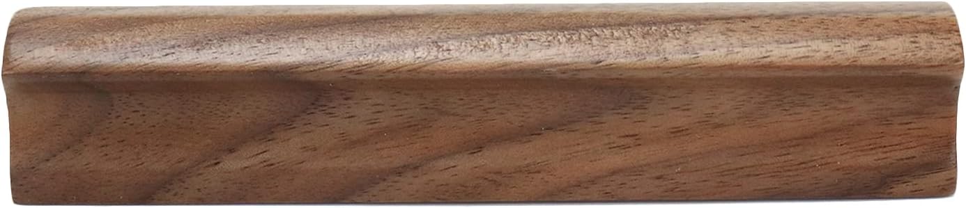 LC LICTOP Wooden Cabinet Pull Handles 130mm/5.12" Walnut Wood Pull Handles 96mm/3.78" Hole Distance 6pcs