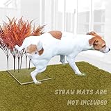 Sysmashing 8Pcs Fake Grass Plants Pee Post for Dogs to Pee on, Guiding Male Dogs to Urine and Preventing Urine from Splashing Everywhere,Easy to Install and Clean(Persian Grass/Autumn)