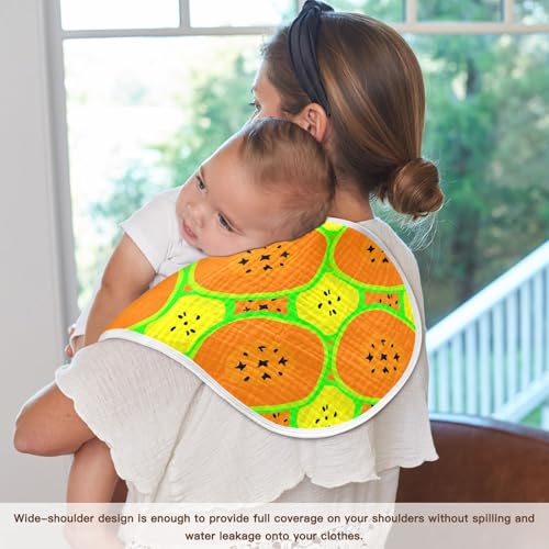 Sliced Papaya Banana Fruitage Baby Burp Cloths Cotton Washcloths Soft Absorbent Burping Rags for Baby Boy Girl Muslin Burp Cloths 1 Pack 7