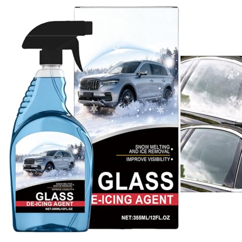 Linsition Dégivrant pour Pare-Brise De Voiture | 355 ML Nettoyant Et Anti-Givre pour Vitres,Dégivrant pour Voiture,pour Camions, Empêche Le Regel du Givre sur Pare-Brise, Rétroviseurs, Phares,