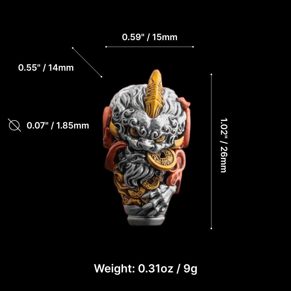 COPPERTIST.WU Treasurebound Pixiu Three-Way Bead for DIY Jewelry Bracelet Necklace,Handmade Jewelry Gift for Men Women