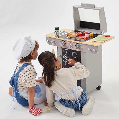 Teamson Woomax Kids 85399 - Barbecue Giocattolo In Legno Per Bambini E Ragazze, Cucine Per Bambini, Barbecue Giocattolo - 3