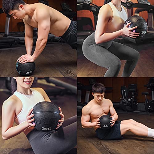 Foto von Medizinball Fitness Medizinball, Krafttraining Fitness Gravity Ball, Rutschfester Gummi-Vollball, Unisex
