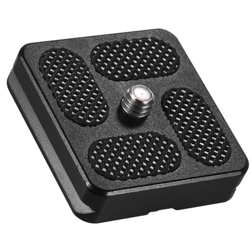 Akozon Placa de Liberación Rápida de Aleación de Aluminio de 40 * 38mm D 40T con Tornillo de 1/4 de Pulgada para Trípodes y Monopiés Compatibles con Accesorio de Cámara - imagen 6