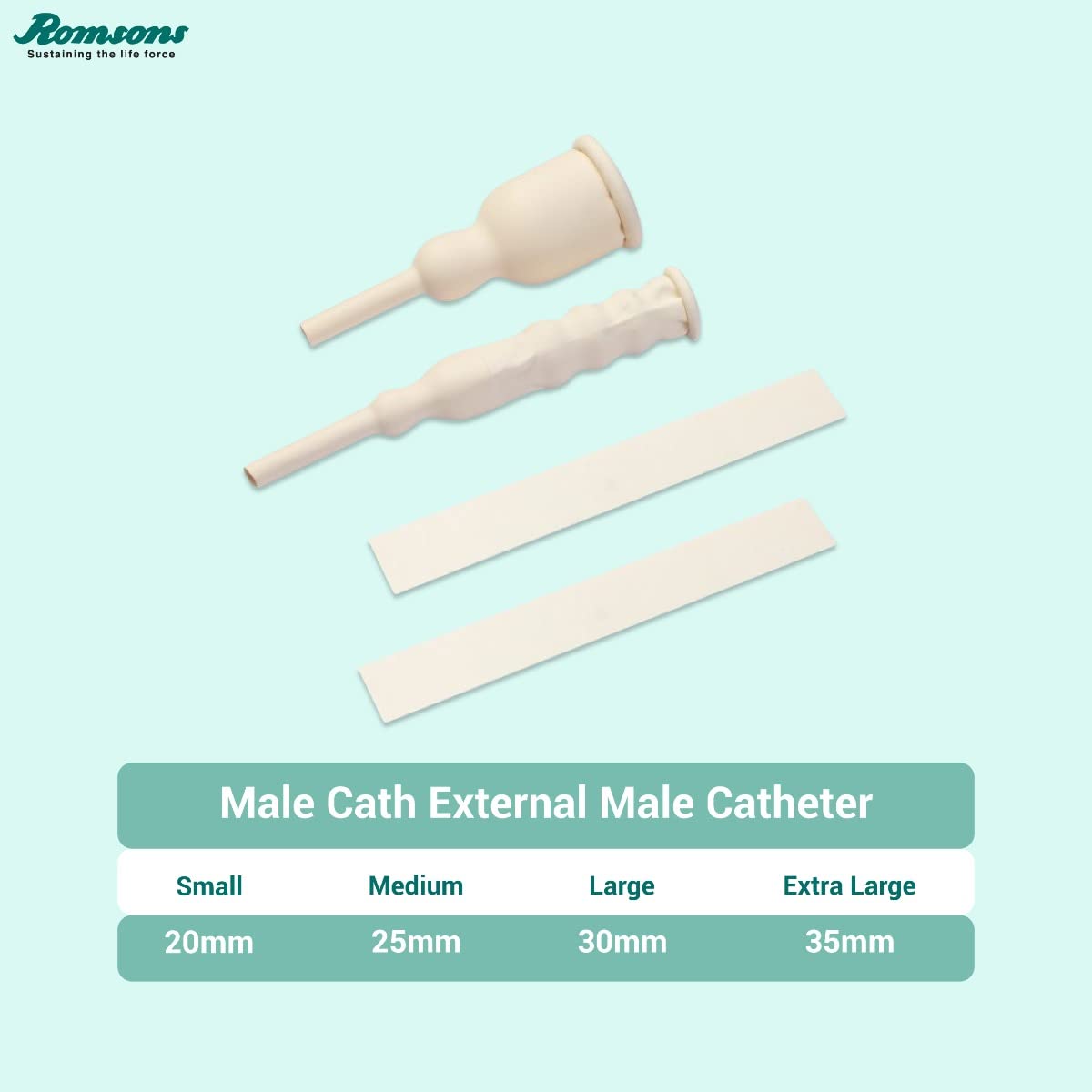 Romsons Male Cath External Male Catheter 30mm, Large (Pack of 10) 1