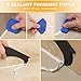 Saker Silicone Caulking Tools-3 in 1 Sealant Finishing Tool Grout Remove Scraper Caulk Remover Glass Glue Angle Scraper for Bathroom,Kitchen,Floor,Window,Sink Joint,Frames Seal (Black Blue)