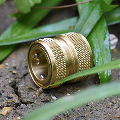 Plg Garden Hose Quick Connect, Genuine Brass Female-Female Quick Disconnect Water Hose Fittings, 2 Set #TOP3