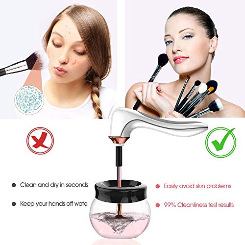 Hangsun Makeup Brush Cleaner and Dryer Machine Electric Make Up Brushes Washing Tools BC200 with 3 Adjustable Speeds - USB Rechargeable… - Thumbnail 7