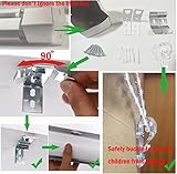 QiBoYuYe Day Night Blind Zebra Roller Blinds Blackout Window Curtain For Bedroom Door Windows Aluminium Cassette Translucent Vision Curtains (Grey Width 45cm X Height 150 cm) - Image 7