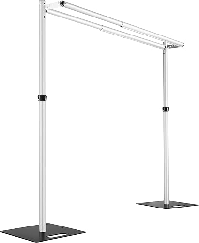 Soporte de telón de fondo resistente, soporte de tubo y cortina de barra transversal doble de 12 x 12 pies, soporte de fondo de arco, soporte
