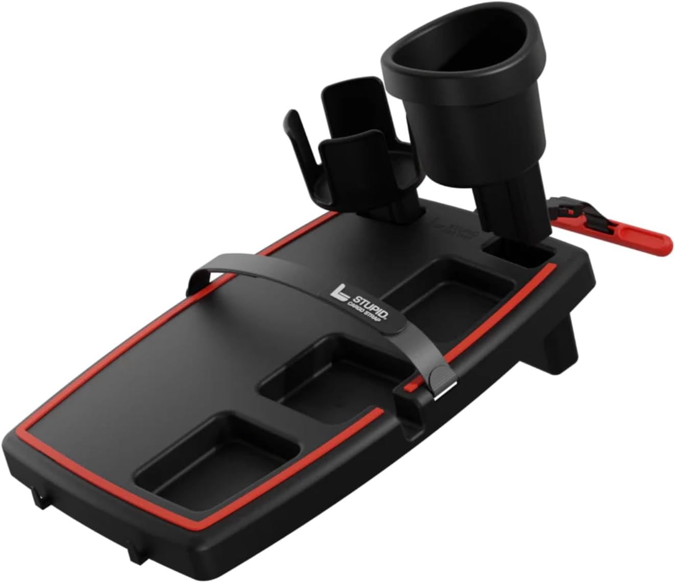 STUPID Car Tray: Drink Holder Bundle – Versatile Automotive Desk for Food, Drinks, Laptop & Work – Includes Straps, Seat Anchor, and Cup Holders – Essential Car Interior Accessories Bundle - Hot Rod