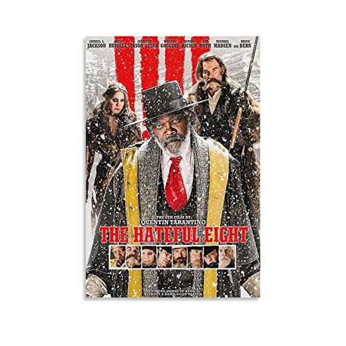 DODOD Póster de película The Hateful Eight de 61 x 91 cm, pósteres estéticos e impresiones para habitación, póster decorativo para pared, sala de estar, dormitorio, pintura de 20 x 30 cm