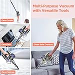 Cordless Vacuum Cleaner for Home, Stick Vacuum Cleaner with 80000 RPM Brushless Motor, 2600mAh Rechargeable Batteries, 2 Adjustable Suction, Anti-Tangle, Lightweight Handheld Vacuum for Hard Floor - Image 5