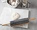 Fox Run 3834 Marble Rolling Pin, 10-inch Barrel, Black