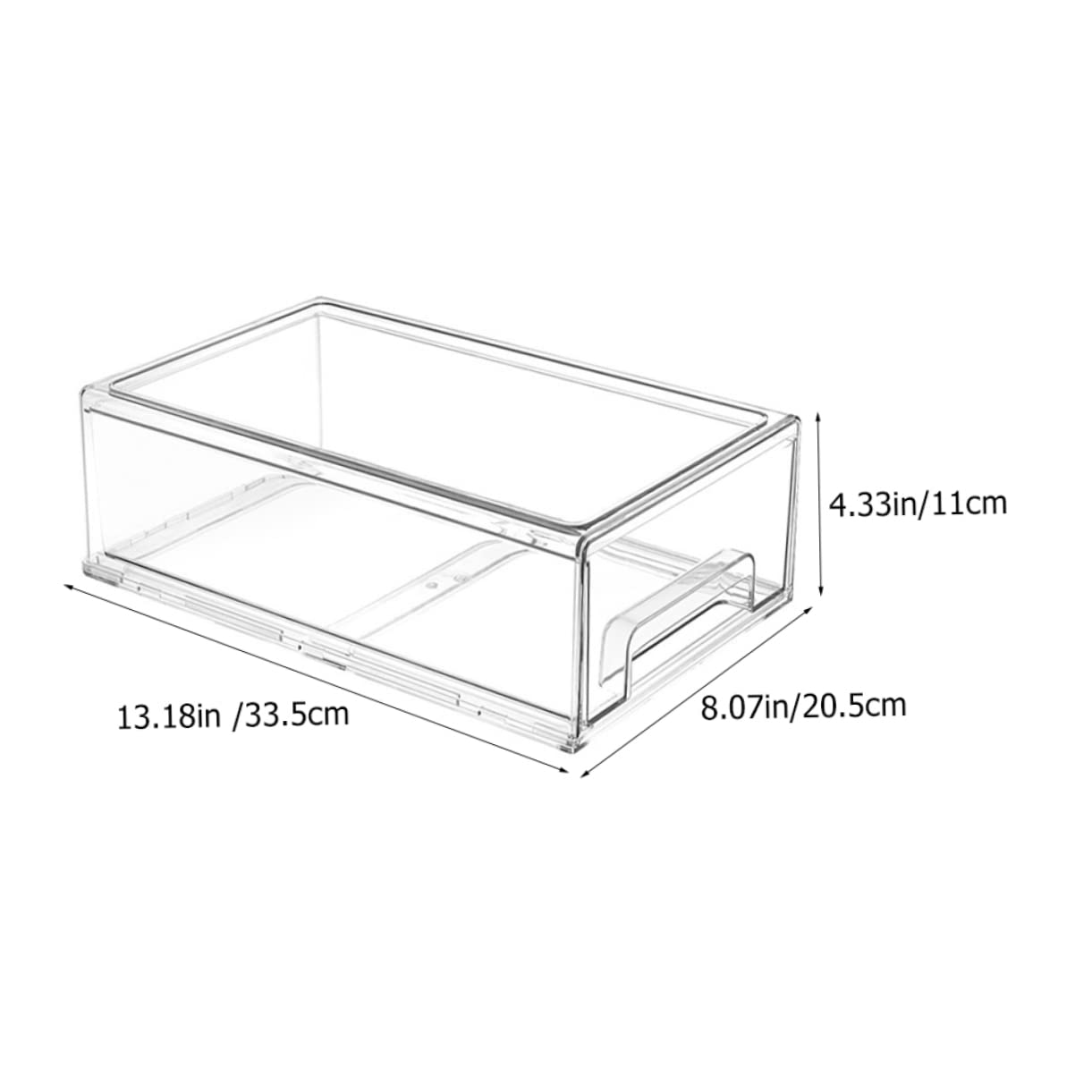 Kühlschrankbox aus Pet, Große Aufbewahrungsbox für Obst und Reste | Stapelbar, Transparentes Design, für Gefrierfach und Küchenschränke, Leicht zu Reinigen