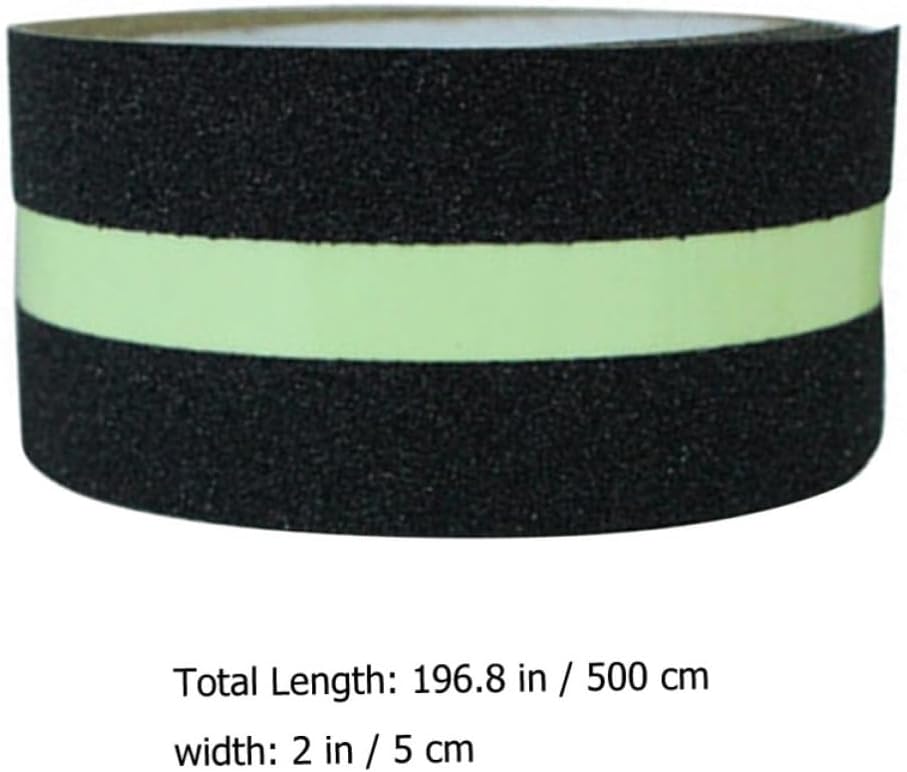 Black Rubber Non-slip Grip Tape with Glow the Dark Feature for Bathroom and Stairs Safety Floor Tape with Good Grip