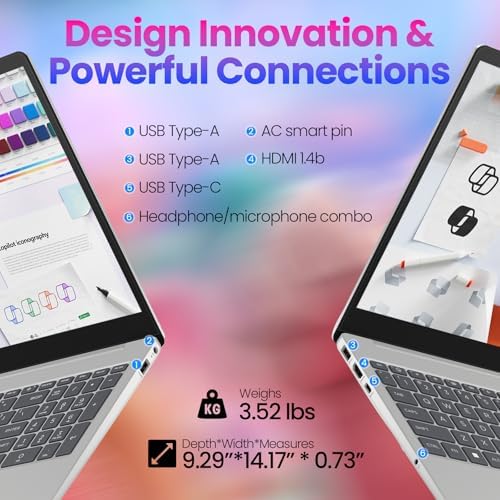 HP 2026 Touchscreen Laptop Computer for Student & Business, 16GB RAM 512GB SSD Windows 11 Pro, Intel Core i3-1315U (Up to 4.5GHz), 15.6" LED, Copilot AI, Numeric Keyboard, Type-c, Patented KB Kit - 4