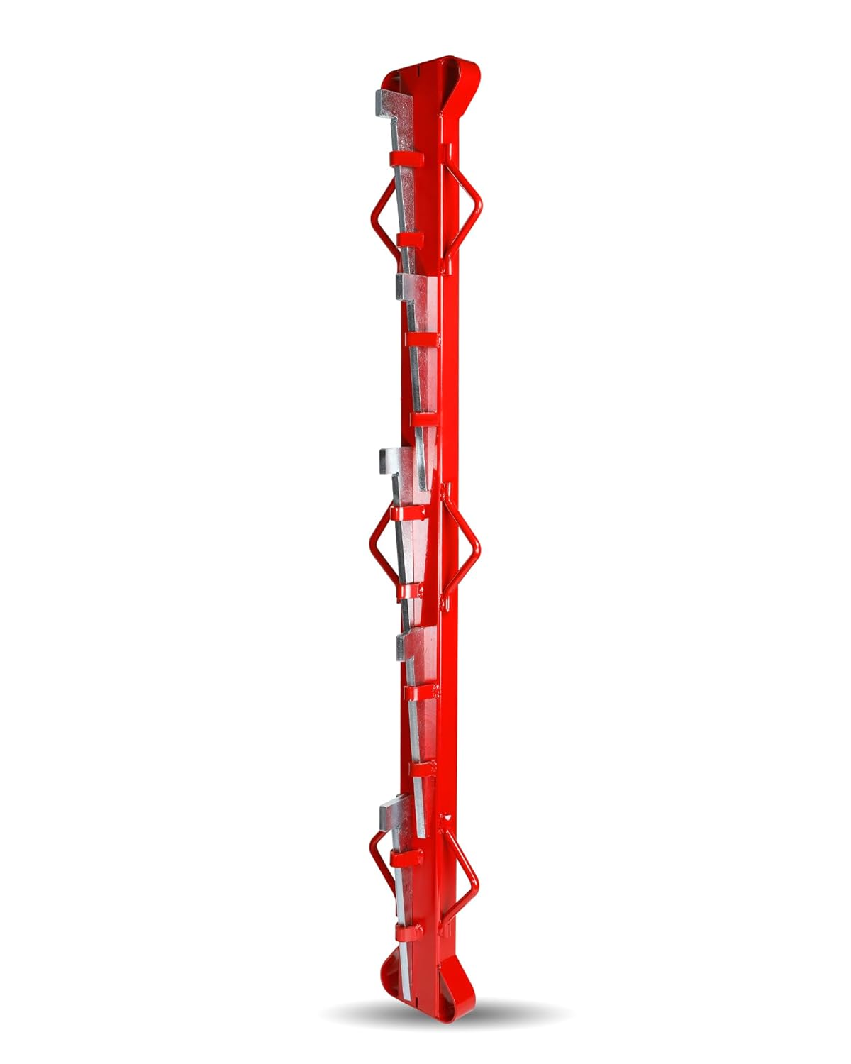 4ft Woven Wire Fence Stretcher Bar with 5 Wedges, Wire Stretcher Fence Suitable for Fixing Fences on Farms, Pastures, Garden Barriers (Red)