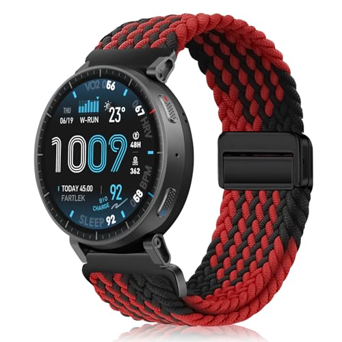 MokaZii 22mm �o���h Amazfit Active Max/T-Rex 3 Pro 48mm/Balance 2/Bip 6/Balance/Bip 5 ���C�t���i�C������ �ґg�����x���g �҂ݍ��� �����\ �L�k�� ������ �X�|�[�c�o���h ��