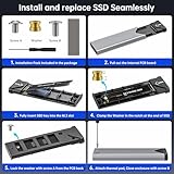SSK Aluminum M.2 SSD Enclosure Adapter, USB 3.2 Gen 2 (10 Gbps) to NVME PCI-E SATA M-Key/(B+M) Key Solid State Drive External Enclosure Support UASP Trim for NVME/SATA SSDs 2242/2260/2280 - Image 7