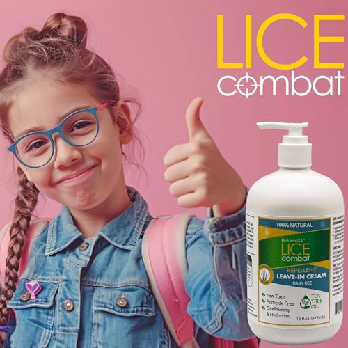 Lice Treatment Kit | Shampoo, Repellent Leave-in Cream & Two Combs | Super Lice & Nits | Repels & Prevents | Pesticide Free | 100% Natural | Tea Tree + Coconut Oil+ Aloe Vera.