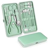 Teamkio 18pcs Manicure Set Pedicure Nail Clippers Set Travel Hygiene Kit Stainless Steel...