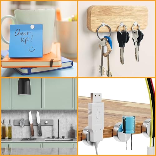 Czkonore 100 Stück Neodym Magnete Extra Stark, 5 x 2mm Magnet Für Magnettafel, Rund Kleine Mini Starke Magneten, Vernickelter Stahl Kühlschrank Magnete Für Haus, Büro und Schule, Silber