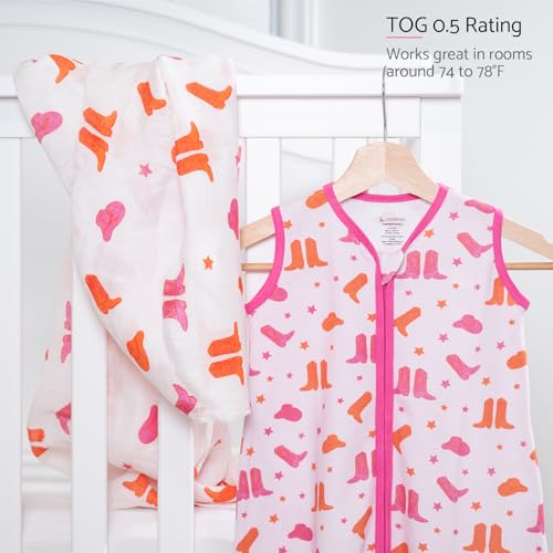 Image of LollyBanks Sleep Sack, 100% Cotton Neutral Baby Sacks, 0.5 TOG Sleep Sacks Lightweight with 2-Way Zipper