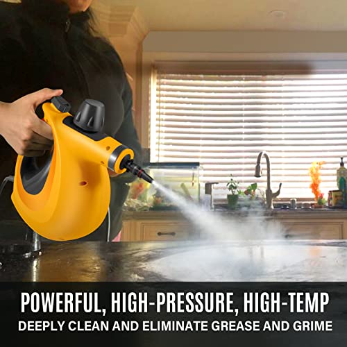 Handheld Steam Cleaner, Pressurized Cleaner With 11Pcs Accessories Multi-Purpose Steamer For Home Use, Chemical-Free Cleaning Tile, Floor, Car, Sofa, Window, Bathroom, Kitchen #TOP1