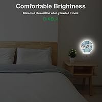 Vista 4 de EKOBLA Luz nocturna LED de estrella de mar y concha de mar, luz nocturna enchufable, sensor automático para el hogar, baño, pasillo, cocina