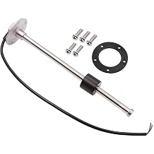 KAOLALI Fuel Gas Sender Stainless Steel Fuel Sending Unit Marine Boat Water Level Gauge Sensor 5 Hole fit Fuel &Water Gauge 0190ohm 24033ohm 0-190ohm, 7"175mm