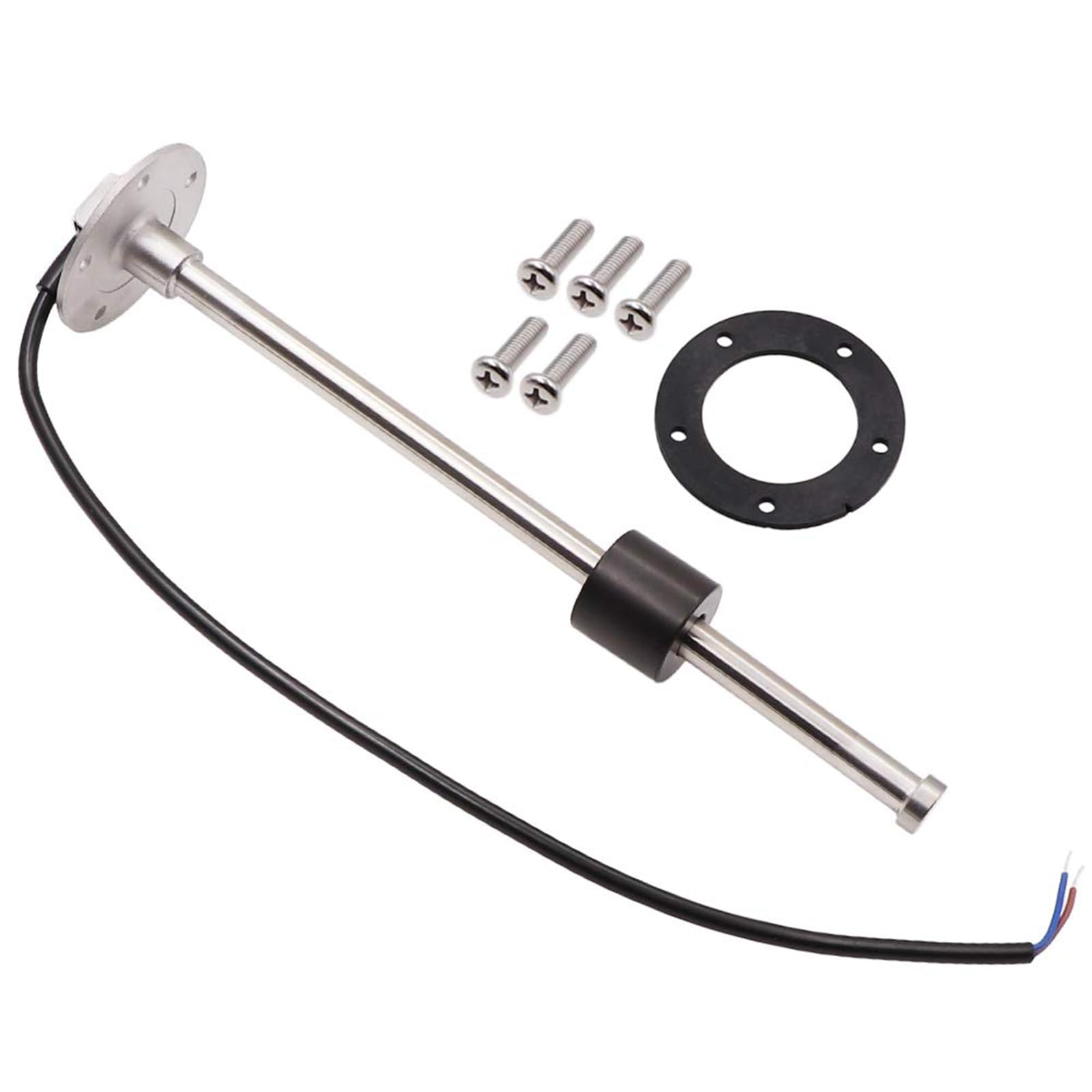KAOLALI Fuel Gas Sender Stainless Steel Fuel Sending Unit Marine Boat Water Level Gauge Sensor 5 Hole fit Fuel &Water Gauge 0~190ohm 240~33ohm (0-190ohm, 13"(325mm))
