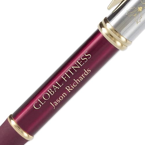 Miniatura 4 de 5 bolígrafos de metal ejecutivo grabados con láser con diseño de Happy Holidays. Disponible en 4 colores clásicos