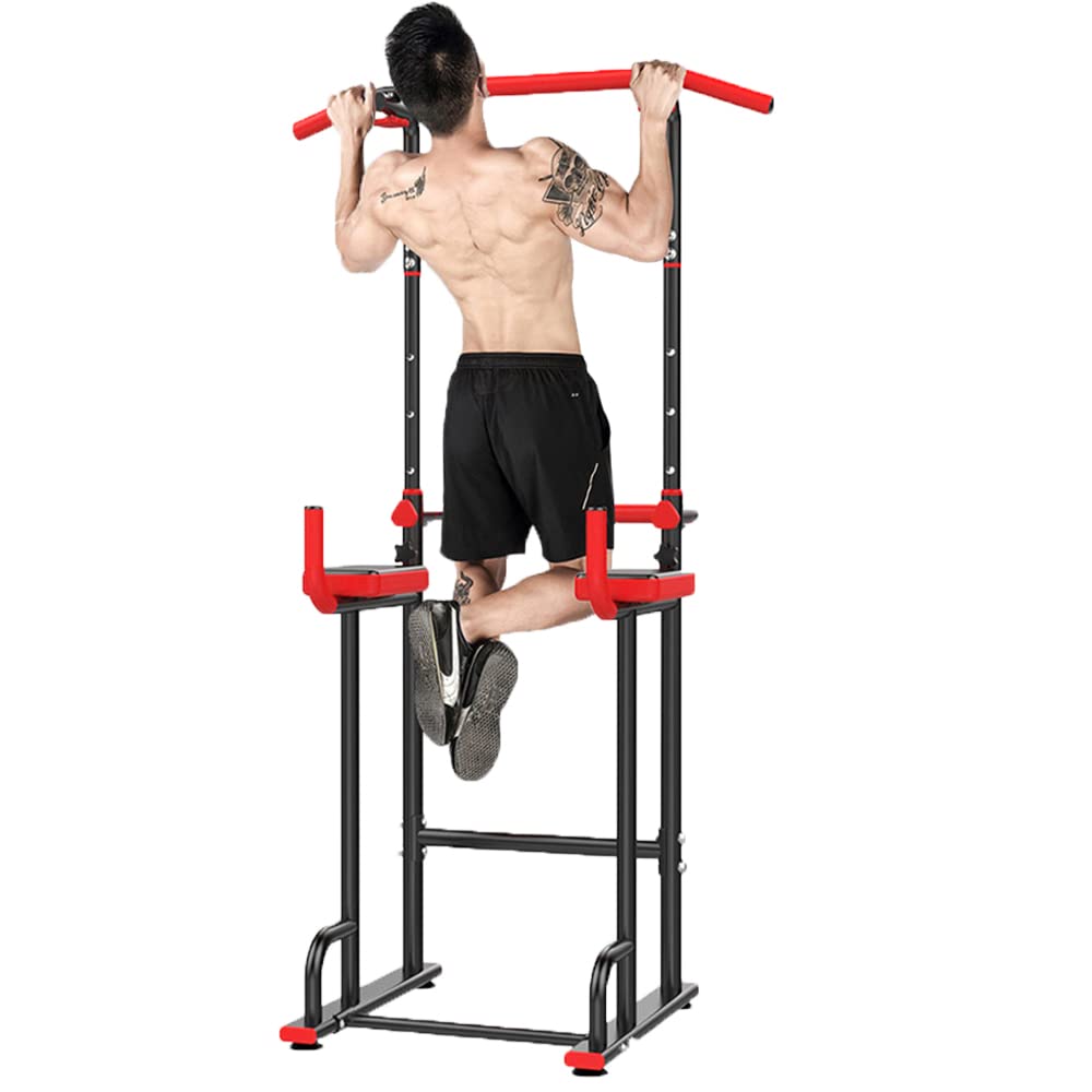 STARBRILLIANT Adjustable Multi-Function Power Tower Dip Station Pull Up Bar for Home Office Gym, Strength Training Workout Equipment 400LBS