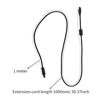 3D Printer Accessories 1M 4Pin Copper Core PVC Shell Black Extension Cable for Connecting Bamboo Lab A1/ A1 Mini and AMS Lite for Data Transfer