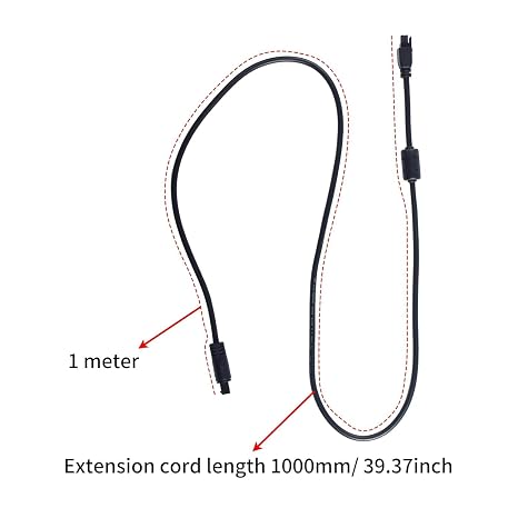 3D Printer Accessories 1M 4Pin Copper Core PVC Shell Black Extension Cable for Connecting Bamboo Lab A1/ A1 Mini and AMS Lite for Data Transfer