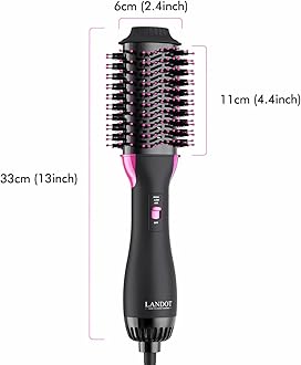 Hair Dryer Brush Blow Out Brush - Hot Air Styler and Volumizer for Smooth, Frizz-Free Results - 60mm Oval Barrel HairDryer for Salon Blowout & Dry Quickly - One-Step Drying Volumizing Straightening