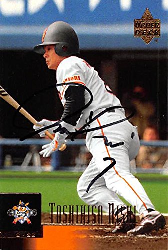Sports Memorabilia Autograph Warehouse 377923 Toshihisa Nishi Autographed Baseball Card - Yomiuri Giants 2001 Upper Deck MRM No.74