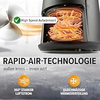 GOURMETmaxx Heißluftfritteuse 2,3L | Airfryer mit 60 Minuten Timer und 9 Funktionen inkl. Vorheizen & Warmhalten | energiesparend & geruchsarm frittieren – nahezu ohne Öl | 1000 W – Ansicht 7