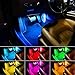 Moioee Car LED Lights, DC 12V Car Interior Lights with Sound Active Function with Remote Control, 4pcs LED Lights, Multicolor Music Car Strip Light Under Dash Lighting Kit (Cigarette Lighter)