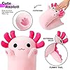 PEACH CAT Pink Long Axolotl Plush Pillow Toy Cute Axolotl Stuffed Animal for Girls and Boys 19.6" #3