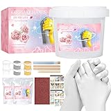 ❤️【Kit de moldeo 3D】: incluye 1 paquete (400 g) de alginato para moldear; 1 bolsa de yeso para modelos de 1 kg, 1 recipiente (cubo de polipropileno) de 6 litros, 3 colorantes (blanco, oro y plata), 2 palitos de bambú, 2 palo de agitación, 2 pinceles, 1 papel de lija e instrucciones detalladas.