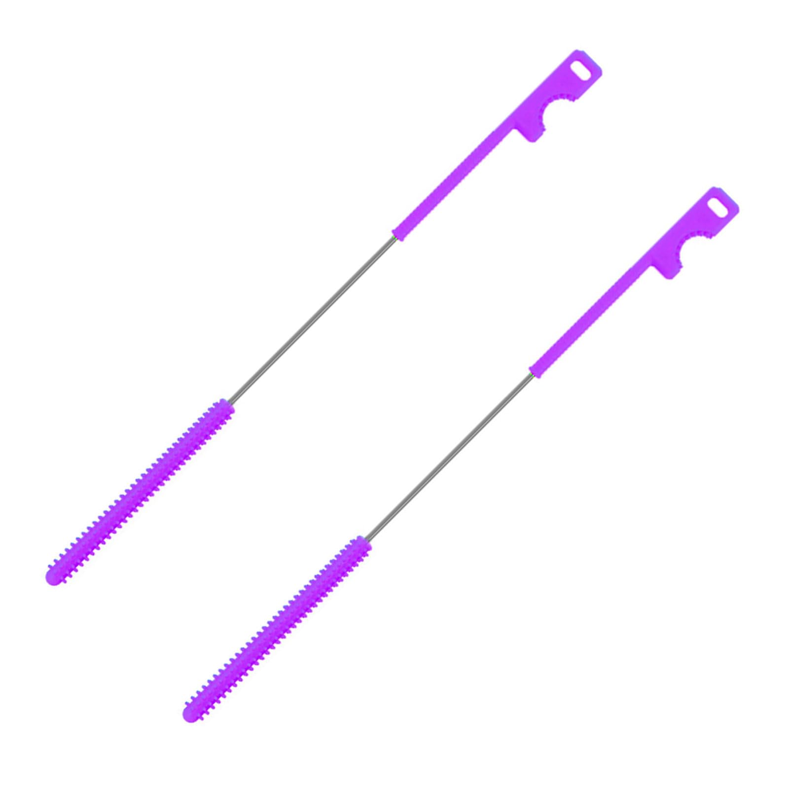 Tsophreniq P Head Silicone Straw Scrubber 0.8Mm & 1Mm Fine Bristles Ideal For Hard To Reach Areas Double Ended Straw Brush