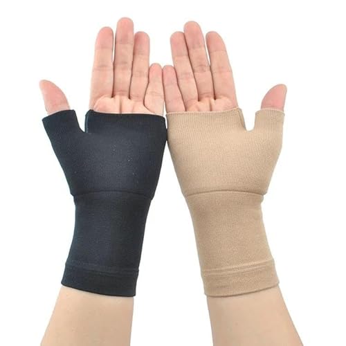 Atan Compression Wrist and Thumb Support for Arthritis, Carpal Tunnel, Joint Pain, Sprain, Sports, Hand Instability| Improve Circulation| Breathable, Ergonomic, and Supportive, 1 Pair (Beige, M)