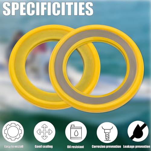 Image of 10Pcs Gearcase Drain Plug Seal Washer Gaskets 26-830749, Lower Unit Seals Grease Gaskets, Compatible with Mercury Marine /Mercruiser Gear Case Drain Plug 26-830749 26-8M0204694 8M0204693