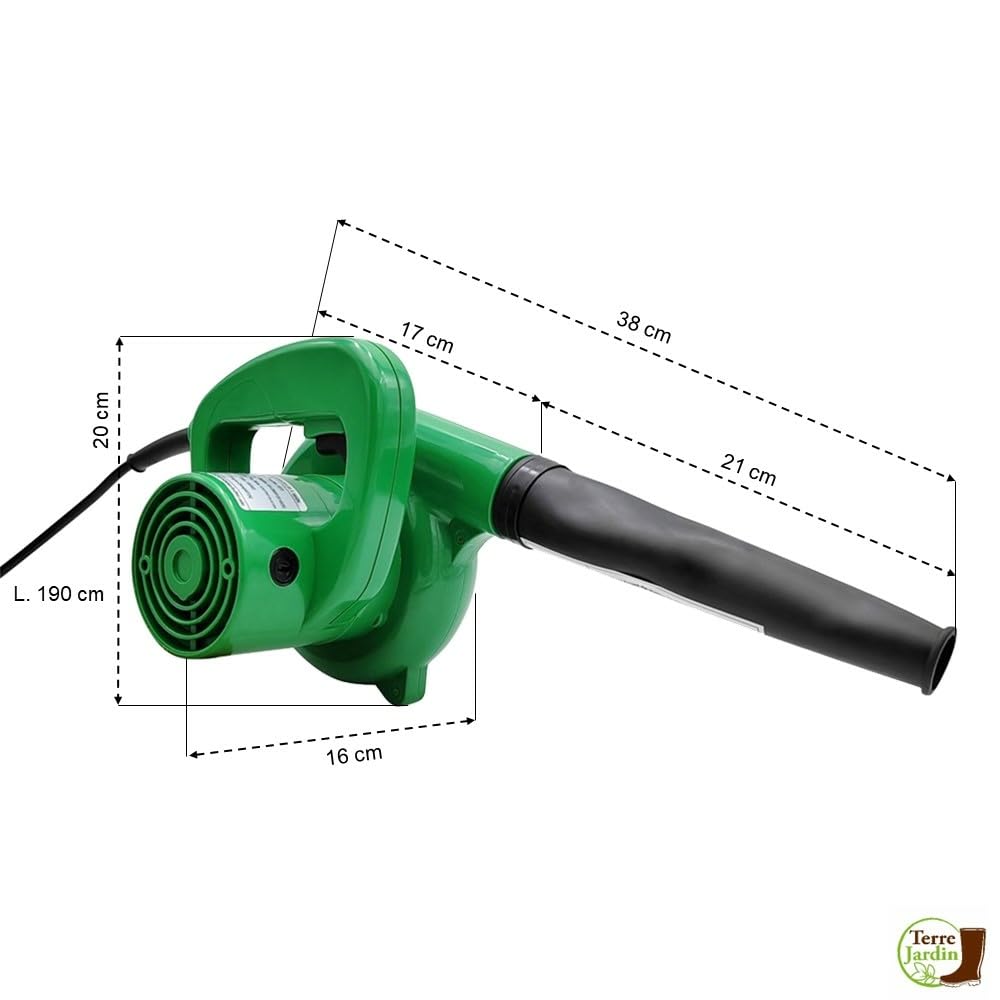 TERRE JARDIN Souffleur aspirateur à Main 500 W