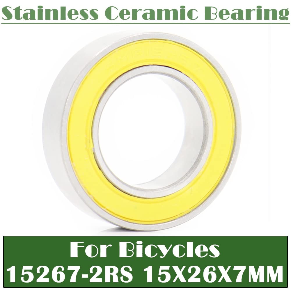 Roulement en Acier Inoxydable 15267-2RS, 15x26x7mm, ABEC-5 SMR15267 RS, moyeu de vélo, moyeux Avant et arrière, roulements à Billes céramique, 1 pièce